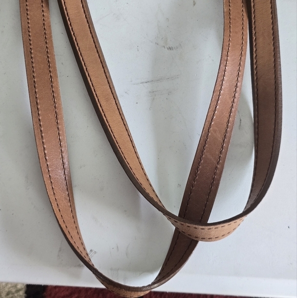 Fossil Zoey Leather Tote Shoulder HandBag Tan Brown Women Large Logo - Picture 9 of 15